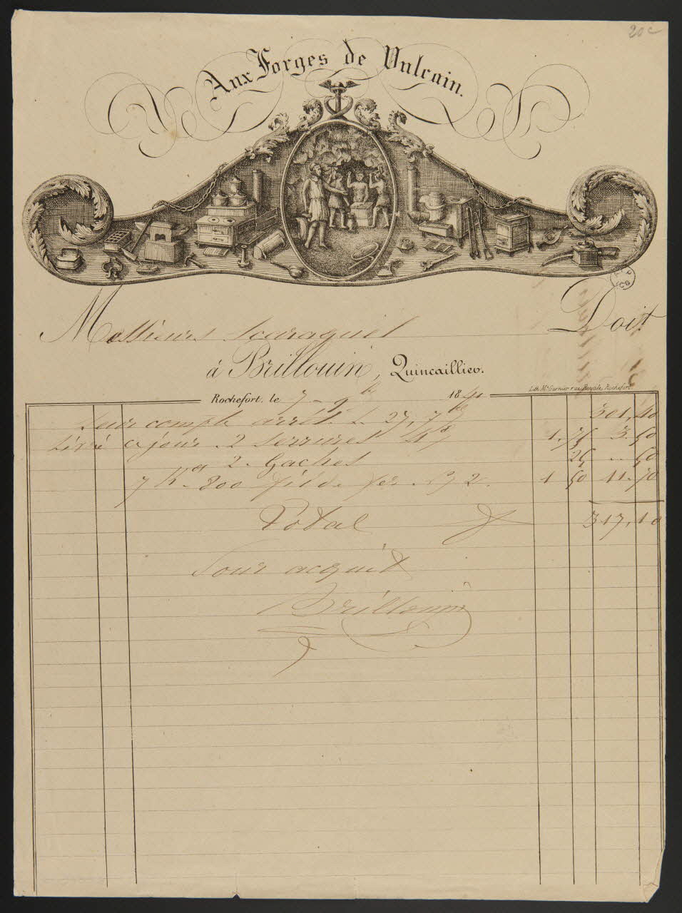 estampe Aux Forges de Vulcain. 1964.122.23 Photo