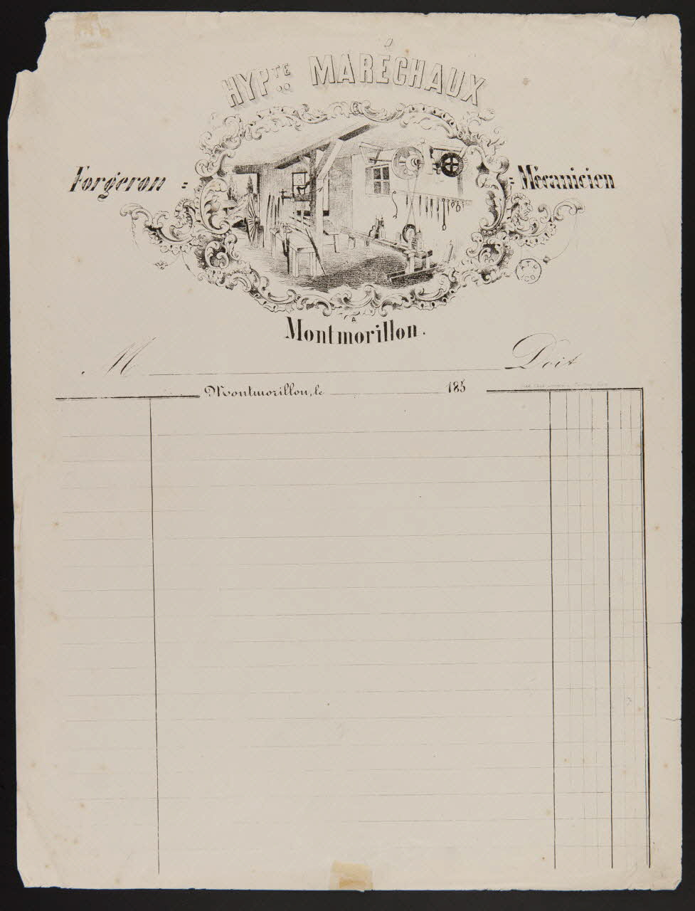 estampe HYPte MARECHAUX  Forgeron  Mécanicien  A  Montmorillon. 1964.122.24 Photo