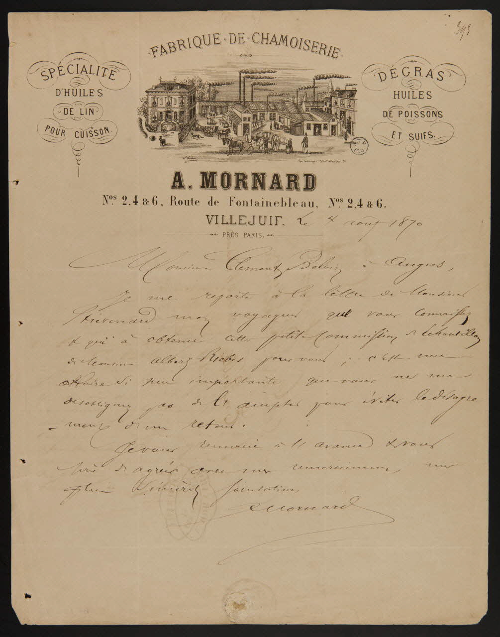 estampe FABRIQUE DE CHAMOISERIE  A. MORNARD 1964.122.34 Photo