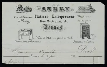 estampe AUBRY  Plâtrier Entrepreneur 1964.122.41 Photo