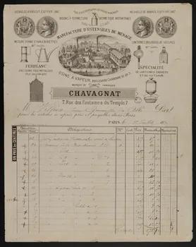 estampe MANUFACTURE D'USTENSILES DE MENAGE  CHAVAGNAT 1964.122.53 Photo