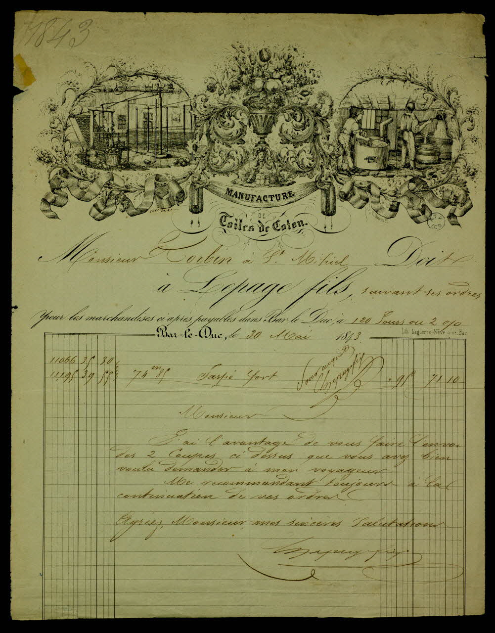 estampe MANUFACTURE  DE  Toiles de Coton. 1964.122.59 Photo