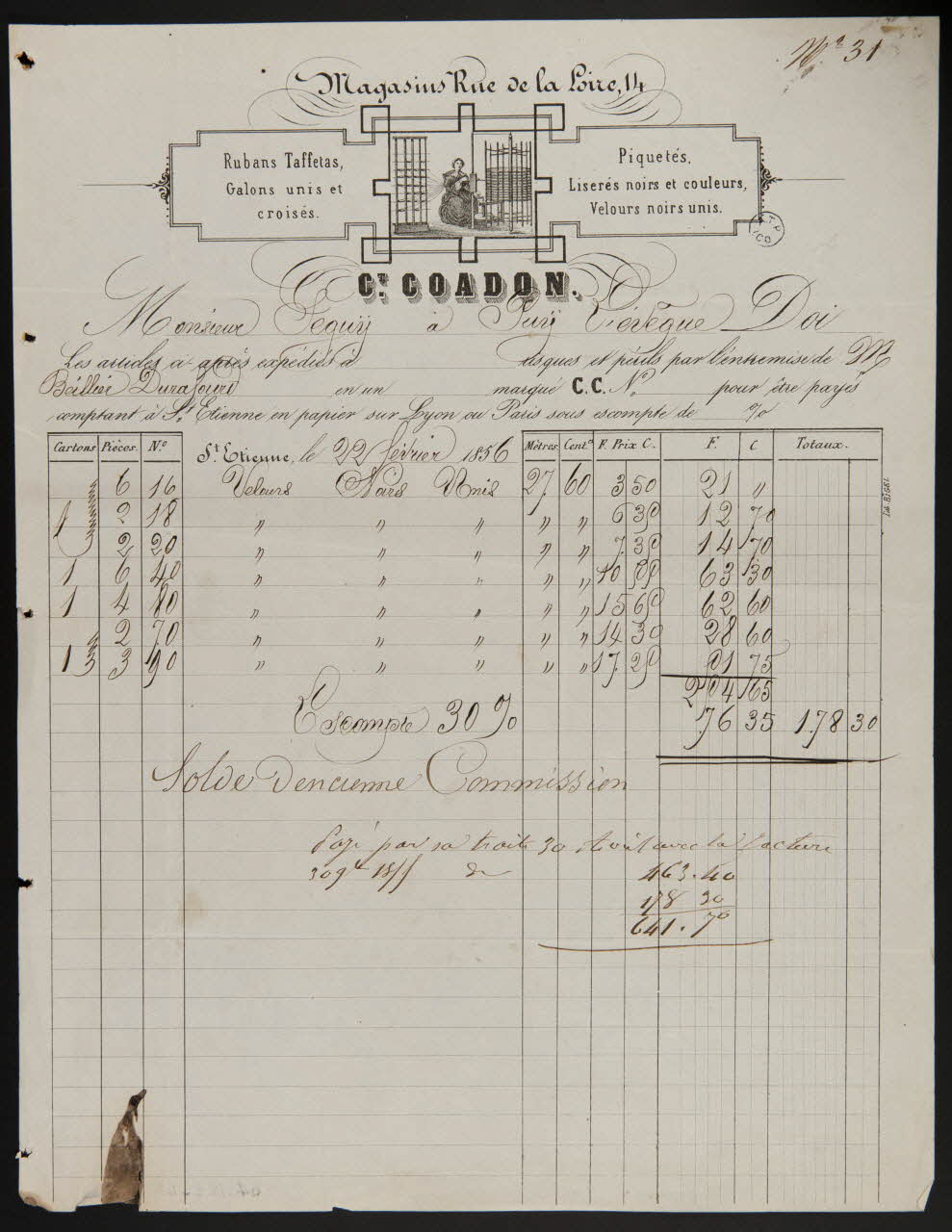 estampe Magasins Rue de la Loire, 14  Ct COADON. 1964.122.64 Photo