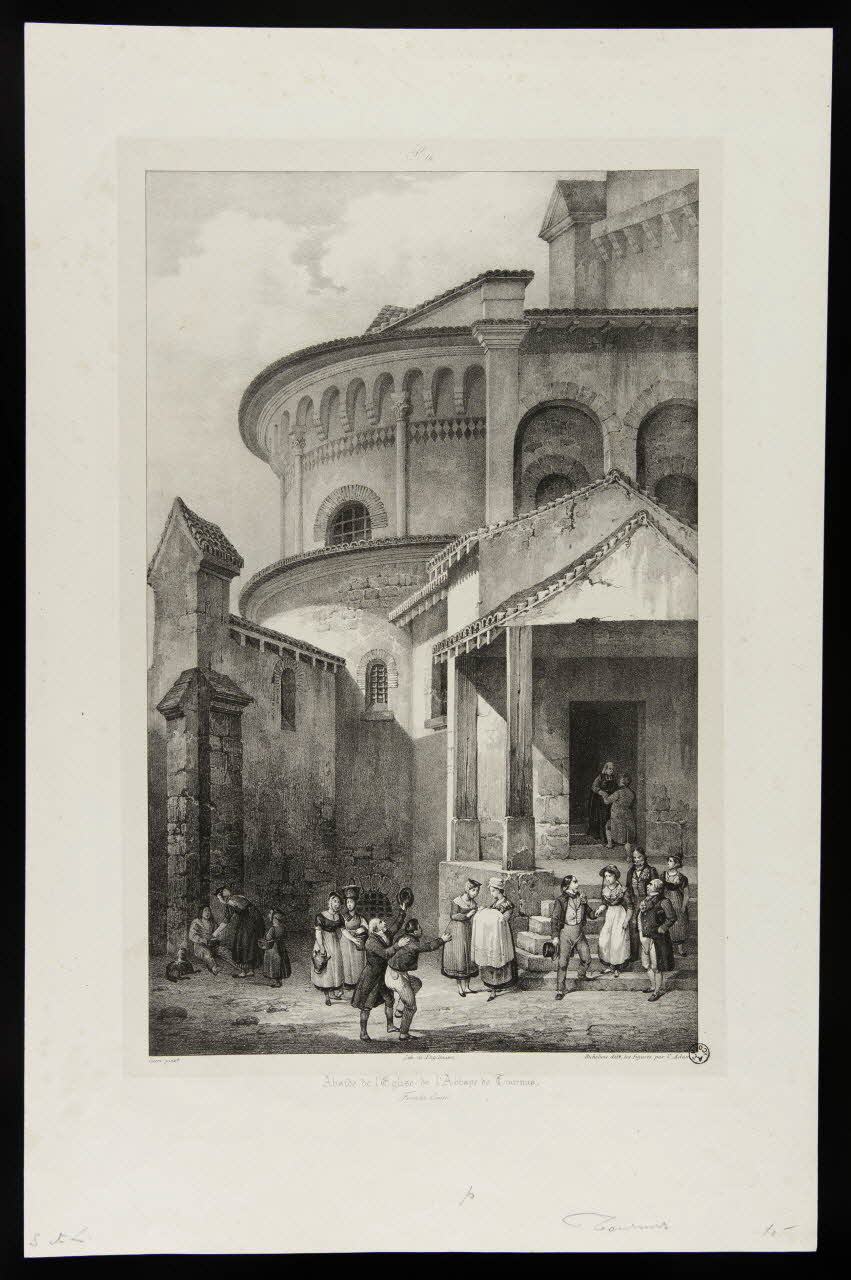 estampe Abside de l'Eglise de l'Abbaye de Tournus.  Franche Comté 1964.128.14 Photo