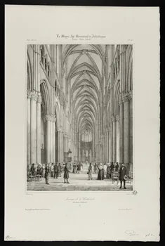 estampe Intérieur de la Cathédrale  Notre-Dame de Rheims 1964.128.15  Photo