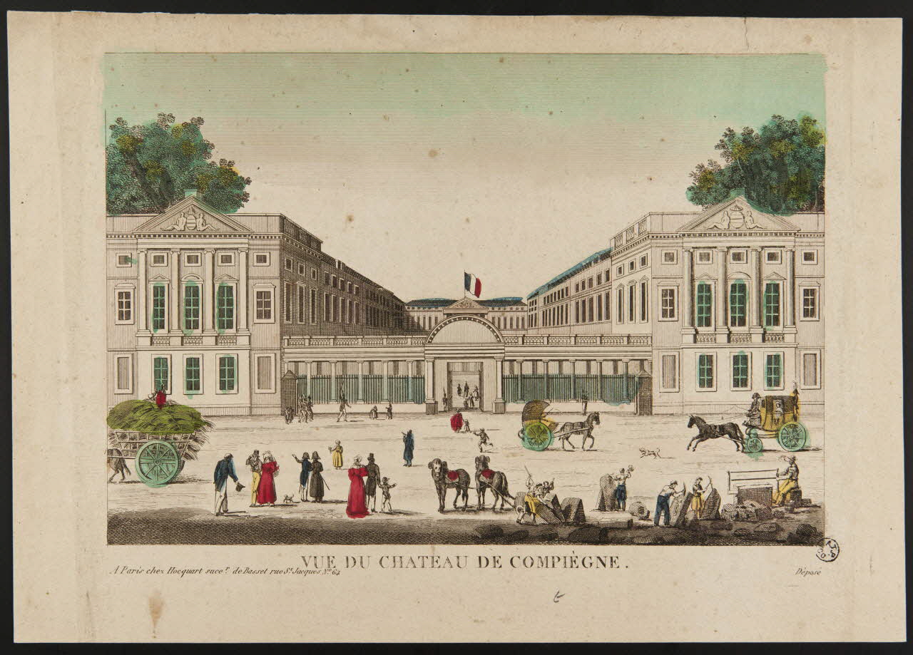 estampe VUE DU CHATEAU DE COMPIEGNE. 1964.128.16 Photo