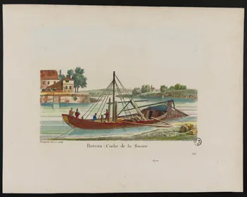estampe Bateau-Coche de la Saone. 1964.128.3  Photo