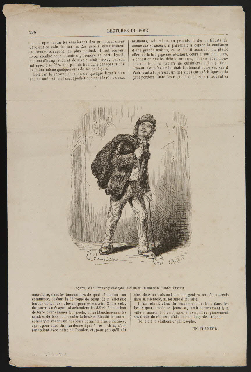 estampe Lyard, le chiffonnier philosophe. Dessin de Damourette d'après Traviès. 1964.129.12 Photo