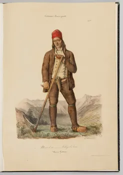 album Costumes Auvergnats.  Mont d'or. - Village des bains.  Ancien Costume. 1964.13.1.8 Photo