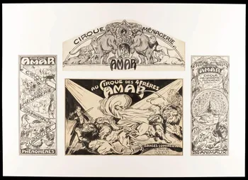 Gustave Soury dessin CIRQUE  AMAR  PHENOMENES 1925 1964.23.30 Photo