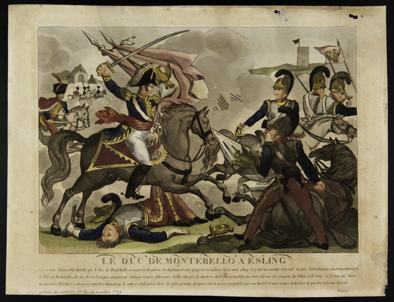 estampe LE DUC DE MONTEBELLO A ESLING. 1964.34.2 Photo