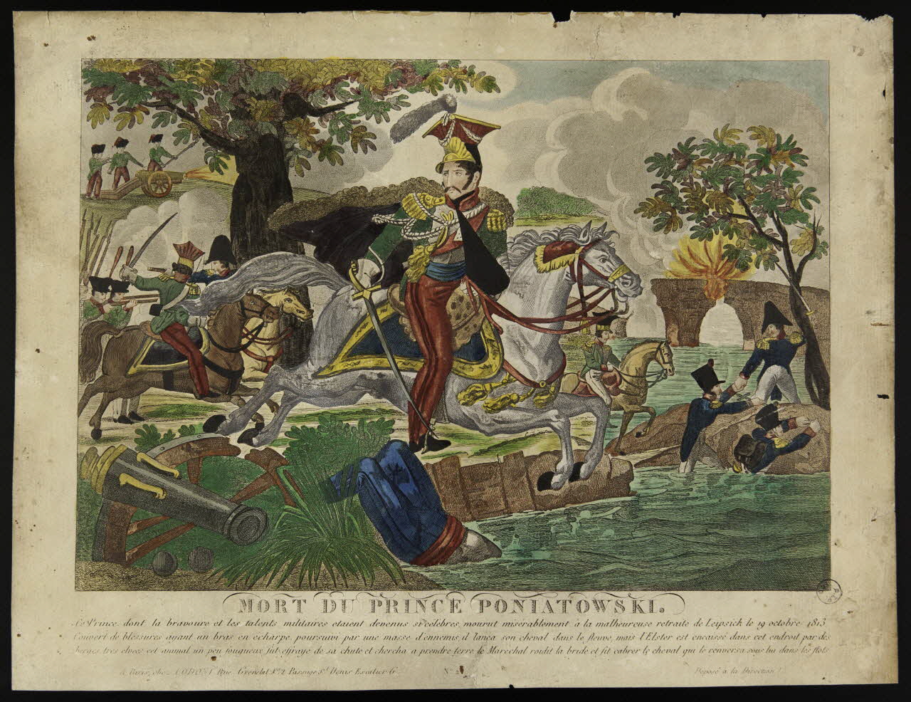 estampe MORT DU PRINCE PONIATOWSKI. 1964.34.5 Photo