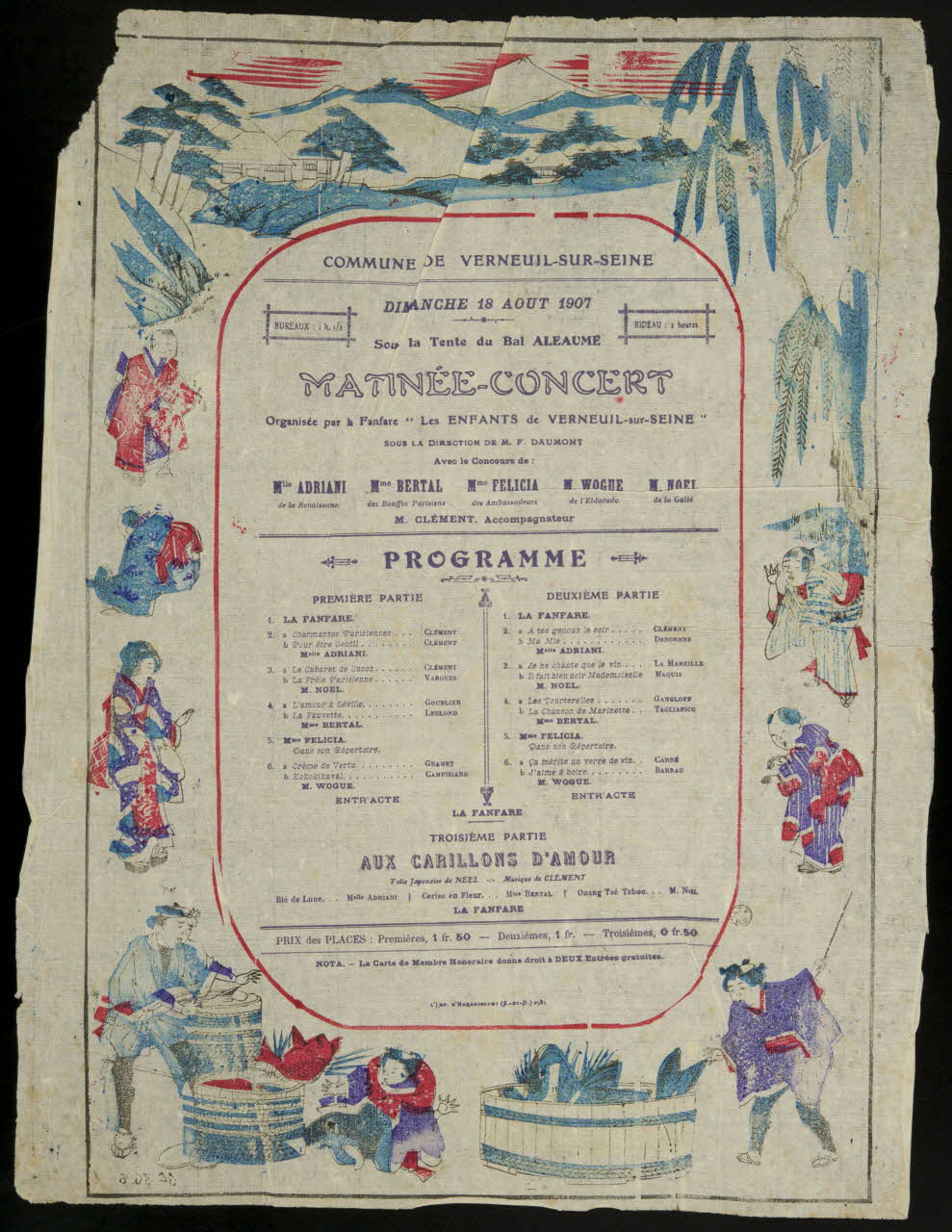 estampe COMMUNE DE VERNEUIL-SUR-SEINE  MATINEE-CONCERT 1964.36.6 Photo