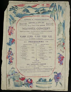 estampe COMMUNE DE VERNEUIL-SUR-SEINE  MATINEE-CONCERT 1964.36.6 Photo