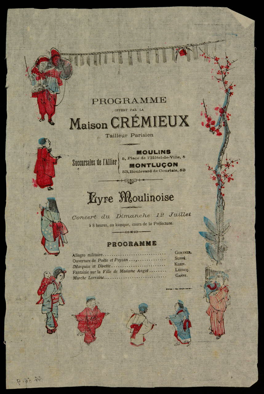 estampe Lyre Moulinoise  Concert du Dimanche 12 Juillet 1964.36.9 Photo