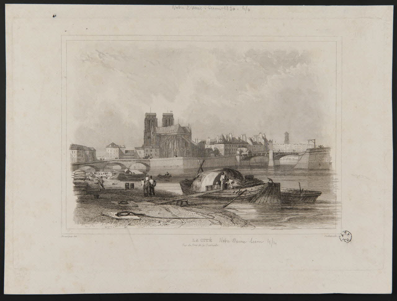 estampe LA CITE  Vue du Pont de la Tournelle. 1964.39.2 Photo