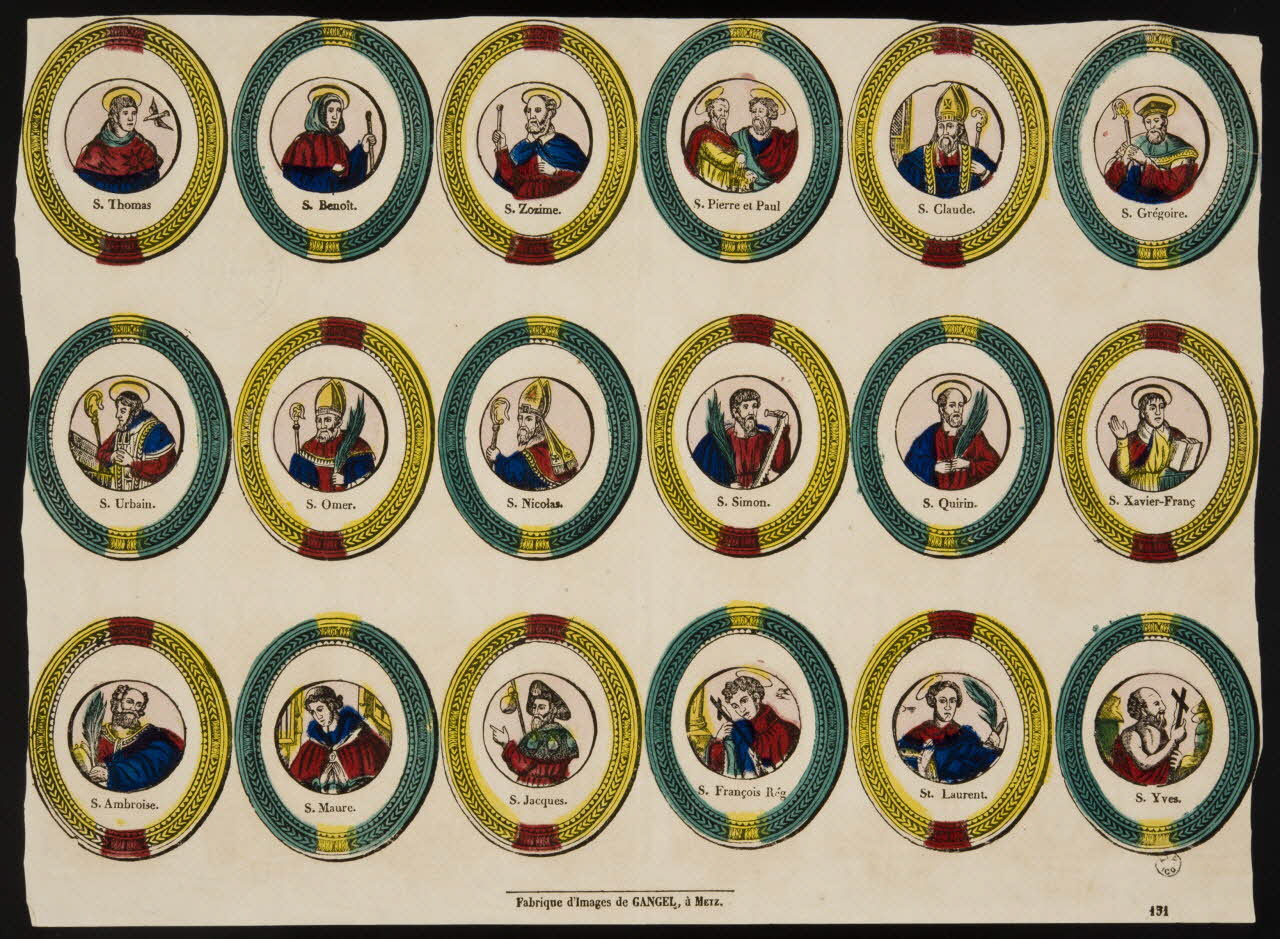Charles Nicolas Gangel estampe Portraits de Saints. Metz 1852-1858 1964.39.29 Photo