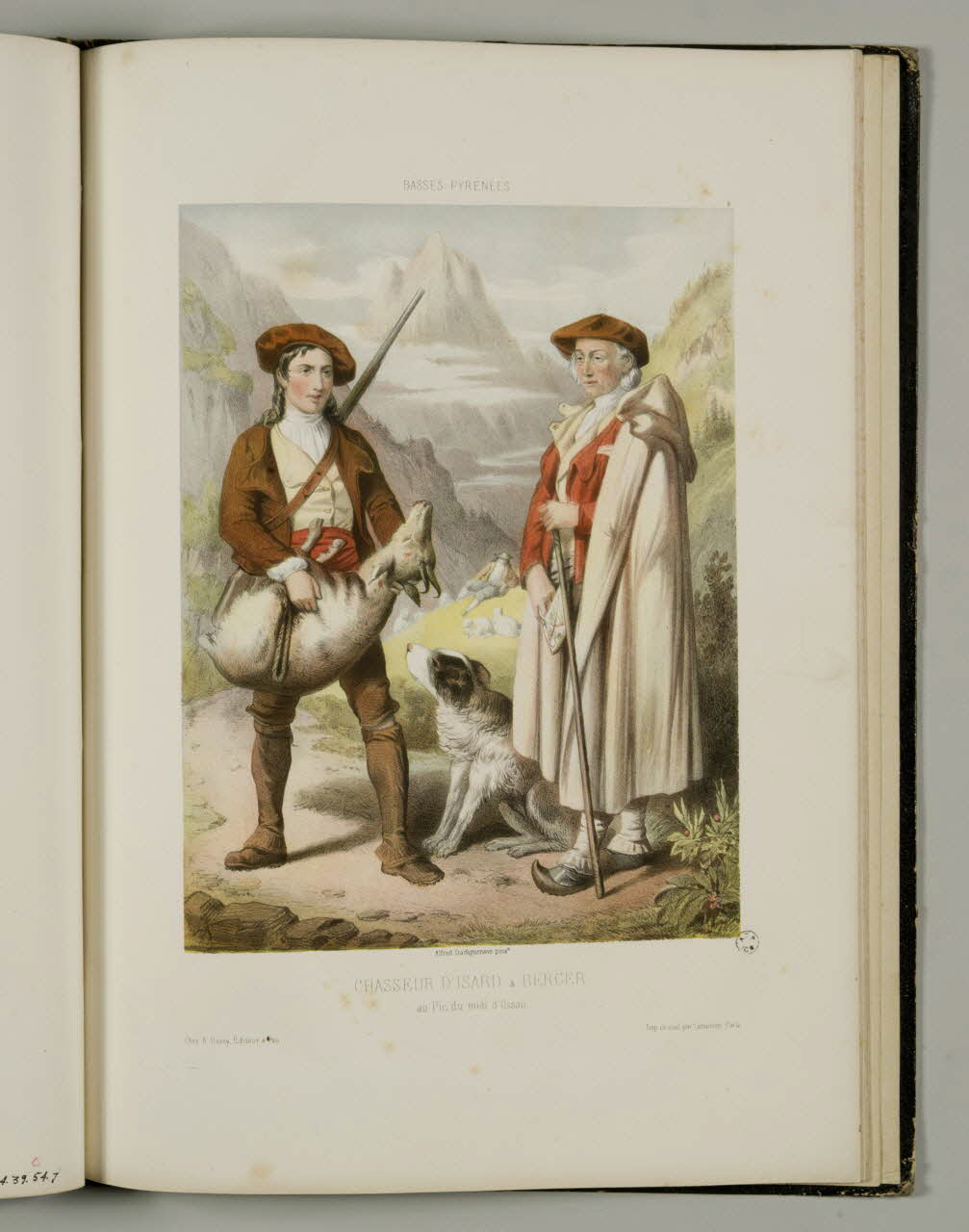 album BASSES-PYRENEES.  CHASSEUR D'ISARD & BERGER.  au Pic du midi d'Ossau. 1964.39.54.8 Photo