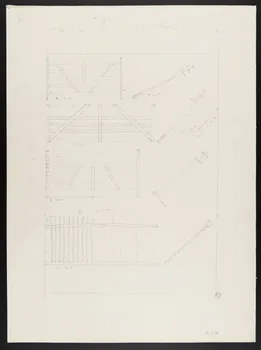 Pierre Soulier partie d'un ensemble de dessins Equipement de la bergerie : parcs mobiles 1962 1964.40.19 Photo