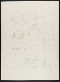 Pierre Soulier partie d'un ensemble de dessins Objets utilisés pour la fabrication du fromage Ile-de-France, France 1962 1964.40.22 Photo