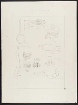 Pierre Soulier partie d'un ensemble de dessins Objets utilisés pour la fabrication du fromage Ile-de-France, France 1962 1964.40.24 Photo