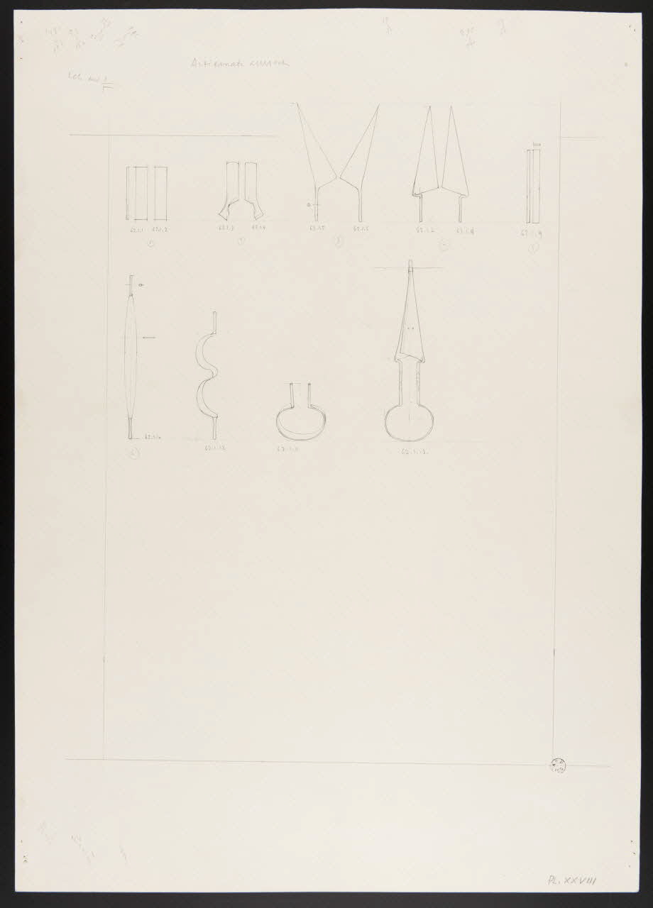 Pierre Soulier partie d'un ensemble de dessins Eléments servant à la fabrication des forces 1962 1964.40.30 Photo