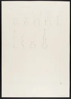 Pierre Soulier partie d'un ensemble de dessins Eléments servant à la fabrication des forces 1962 1964.40.30 Photo