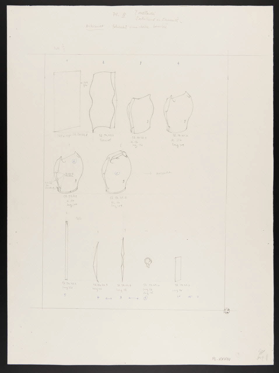 Pierre Soulier partie d'un ensemble de dessins Artisanat : fabrication d'une cloche bombée 1962 1964.40.31 Photo