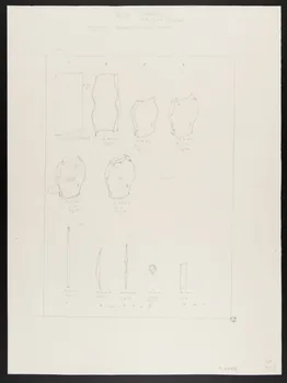 Pierre Soulier partie d'un ensemble de dessins Artisanat : fabrication d'une cloche bombée 1962 1964.40.31 Photo