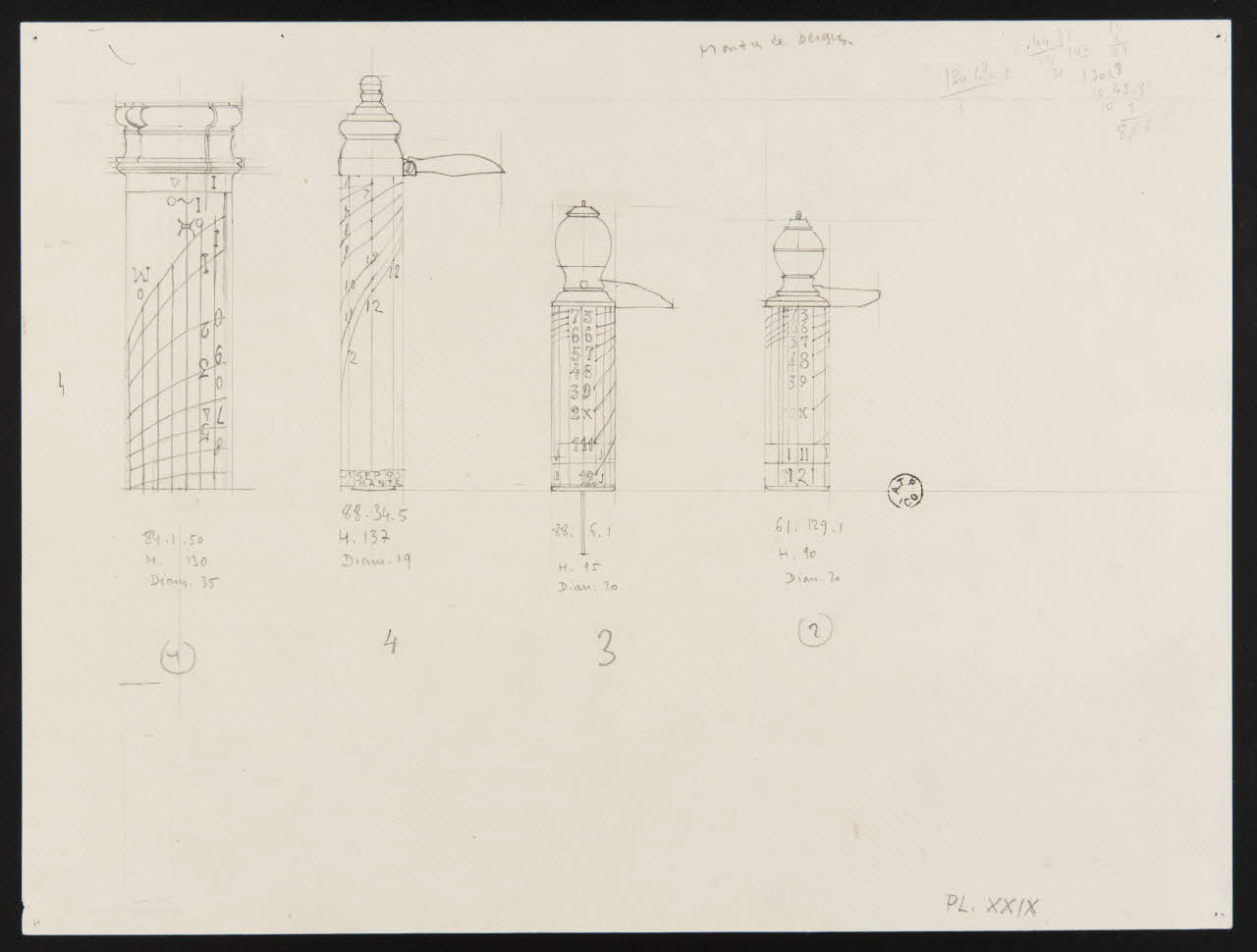Pierre Soulier partie d'un ensemble de dessins Montres de bergers. 1962 1964.40.37 Photo