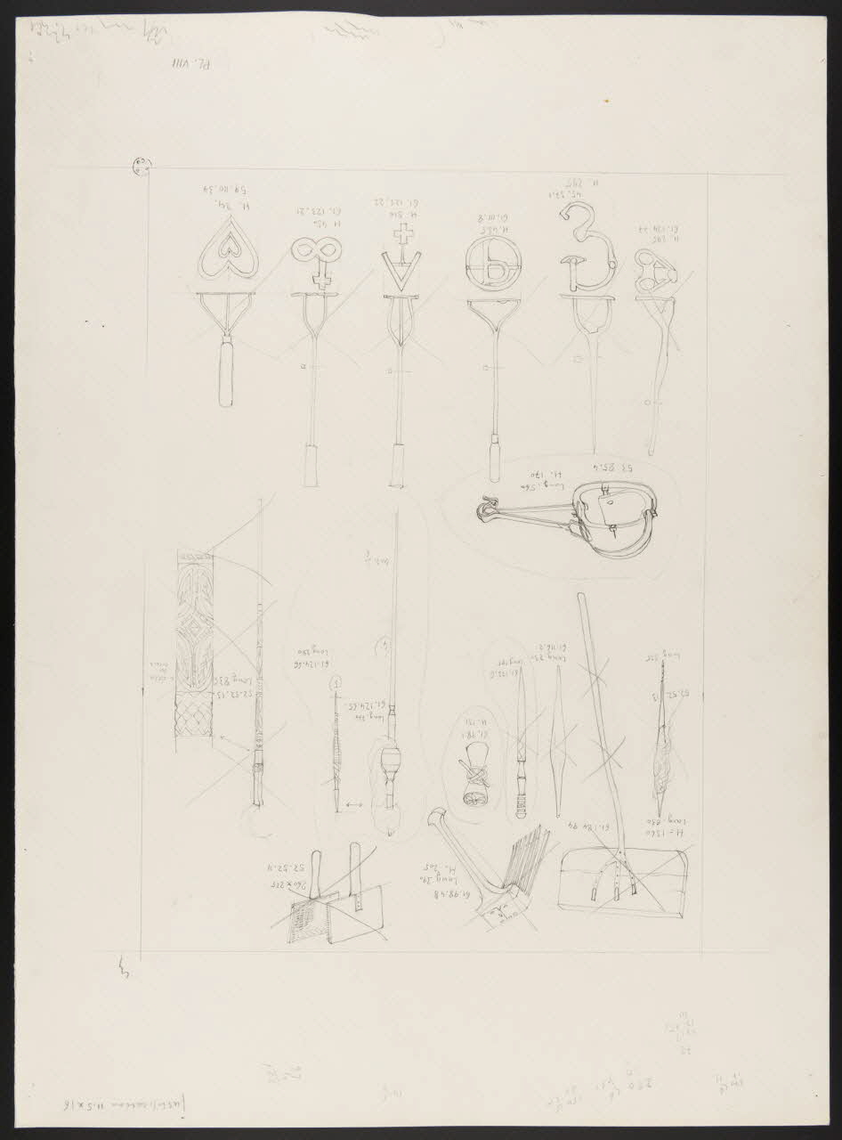 Pierre Soulier partie d'un ensemble de dessins Objets utilisés pour le marquage des ovins 1962 1964.40.8 Photo