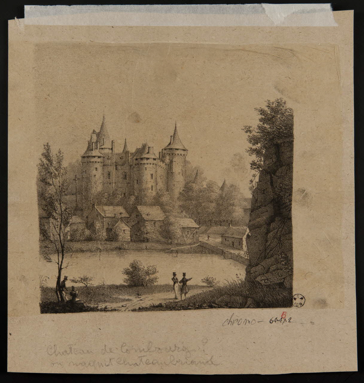 estampe Vue d'un château 1964.47.2 Photo