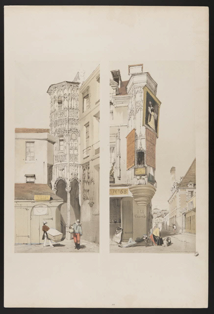 estampe HOTEL DE LA TREMOUILLE, RUE DES BOURDONNOIS, PARIS  VIEILLE RUE DU TEMPLE, PARIS 1964.61.22 Photo