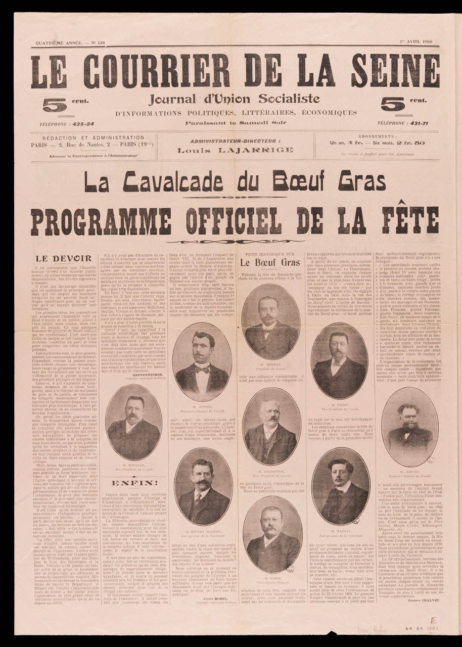 estampe LE COURRIER DE LA SEINE 1964.64.100.1 Photo