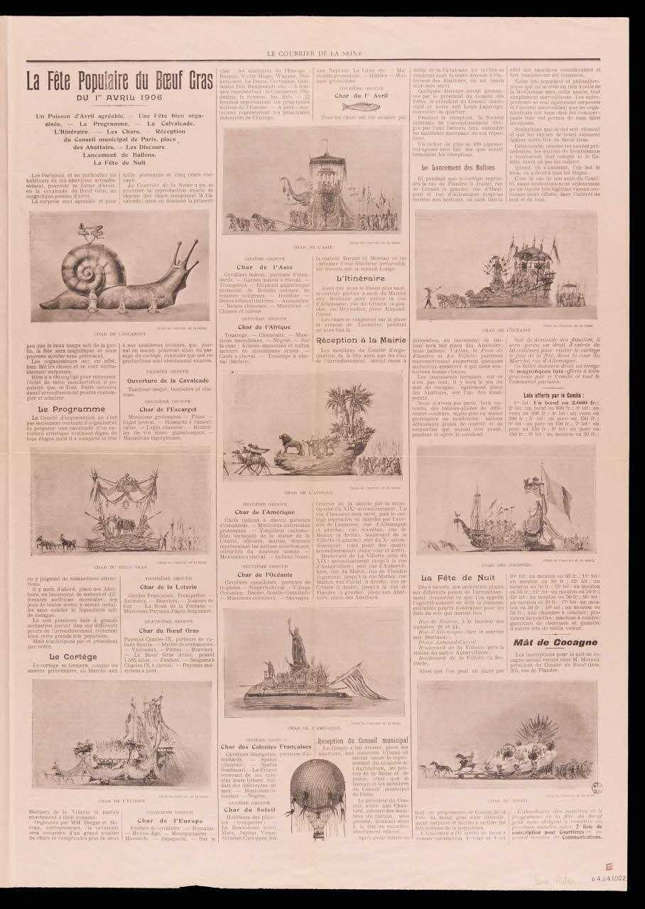 estampe La Fête Populaire du Boeuf Gras 1964.64.100.2 Photo