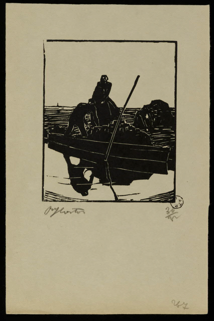 album Homme sur sa barque accostant 1964.64.126 Photo