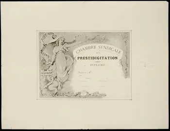 estampe CHAMBRE SYNDICALE  DE LA  PRESTIDIGITATION  DIPLOME 1964.64.79 Photo