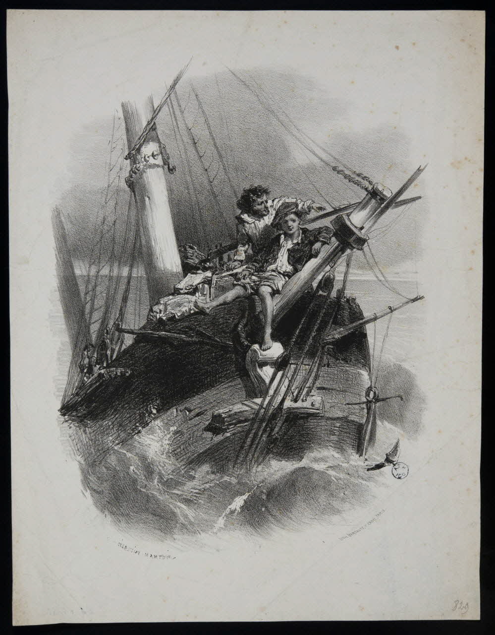 estampe Enfants sur un bateau. 1964.64.81 Photo