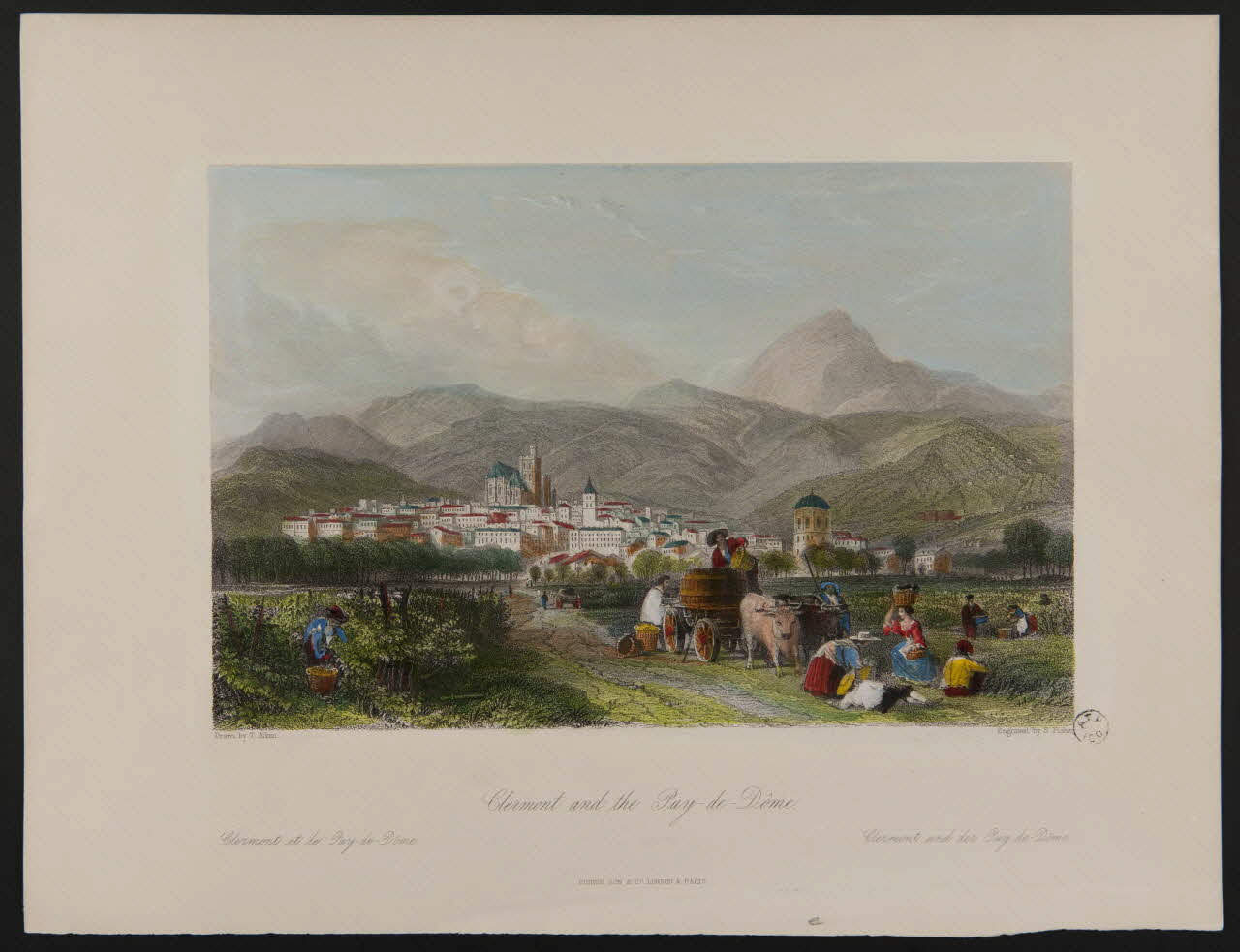 estampe Clermont and the Puy-de-Dôme. 1964.8.13 Photo