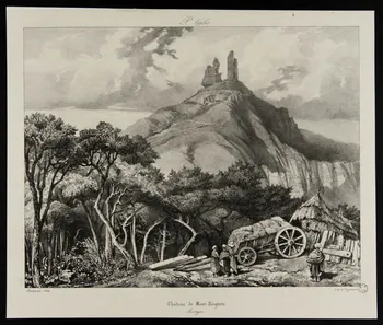 estampe Château du Mont-Rognon.  Auvergne. 1964.8.16 Photo