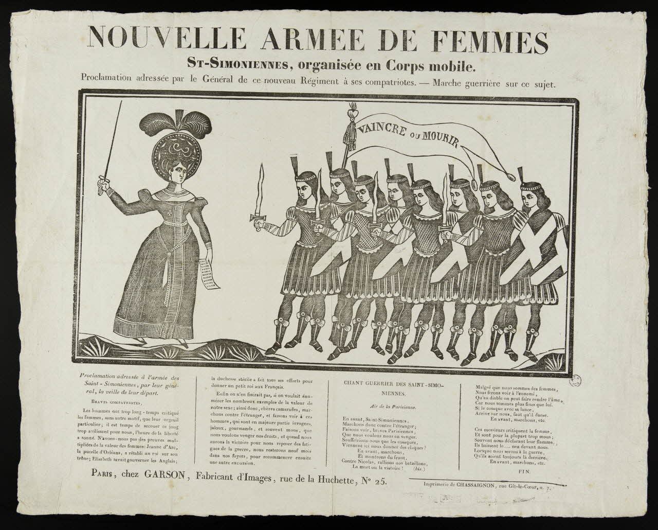 estampe NOUVELLE ARMEE DE FEMMES 1965.10.25 Photo