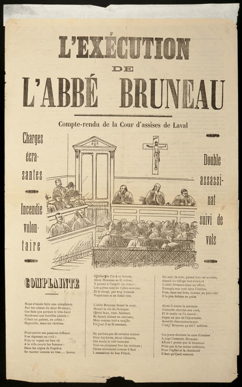 estampe L'EXECUTION  DE  L'ABBE BRUNEAU 1965.10.38 Photo