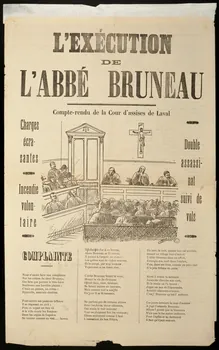 estampe L'EXECUTION  DE  L'ABBE BRUNEAU 1965.10.38  Photo
