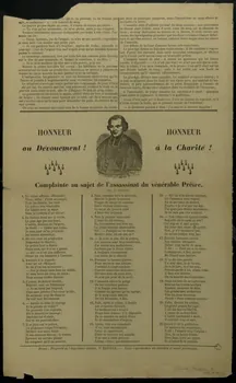 estampe ASSASSINAT  D'UN  Vénérable Prêtre. 1965.10.46 Photo