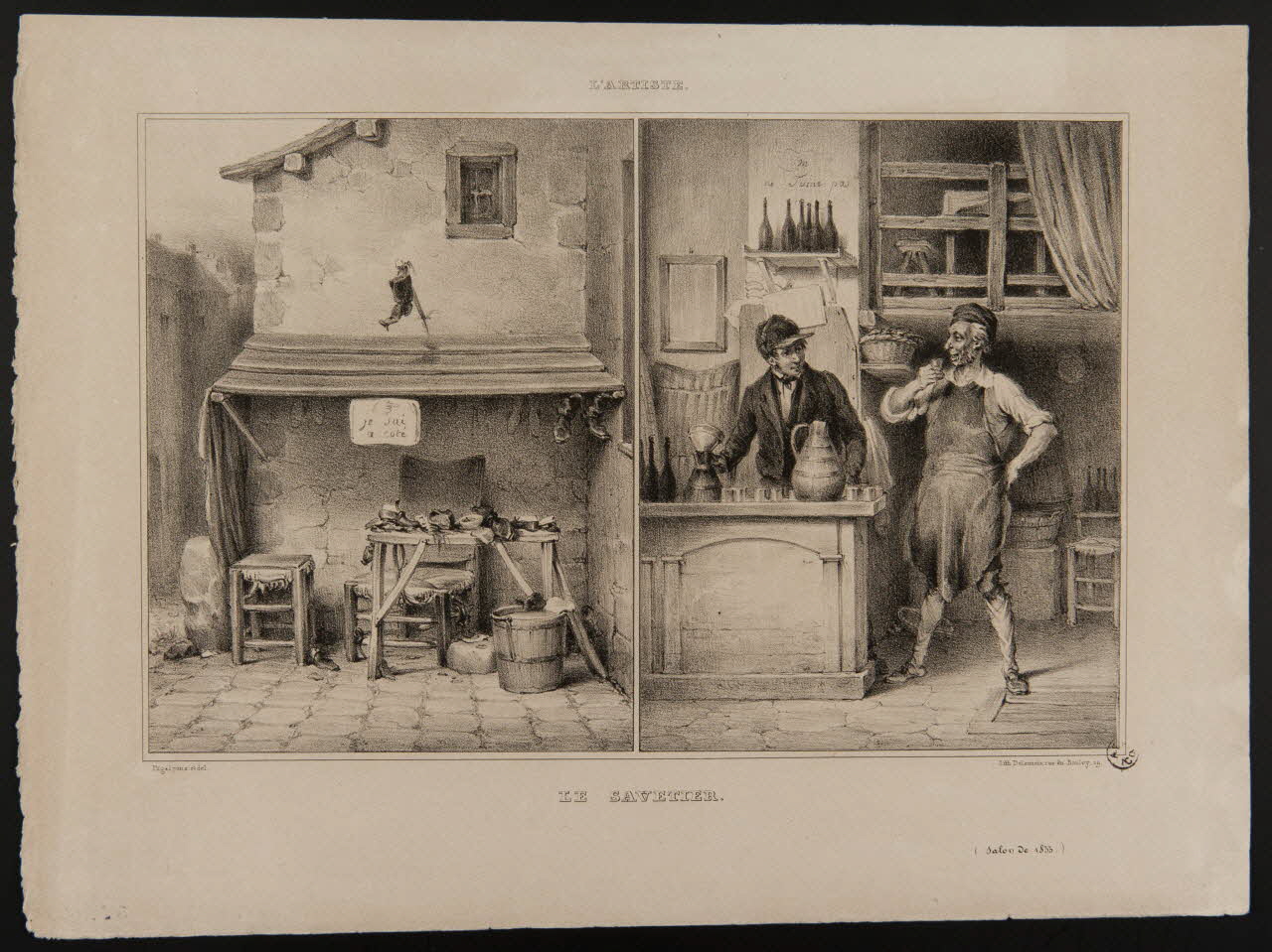 estampe L'ARTISTE.  LE SAVETIER. 1965.118.10 Photo