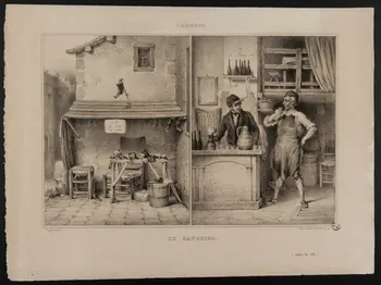 estampe L'ARTISTE.  LE SAVETIER. 1965.118.10 Photo