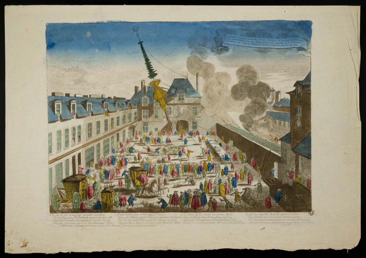 estampe La grande Cour de l'Hôtel Royal des Gobelins 1965.118.16 Photo