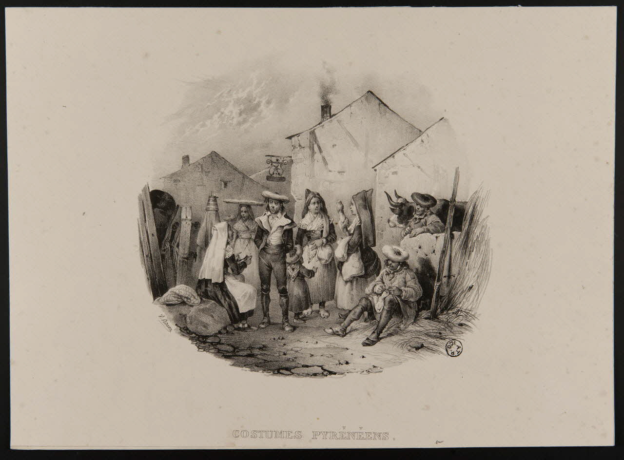 estampe COSTUMES PYRENEENS. 1965.118.8 Photo