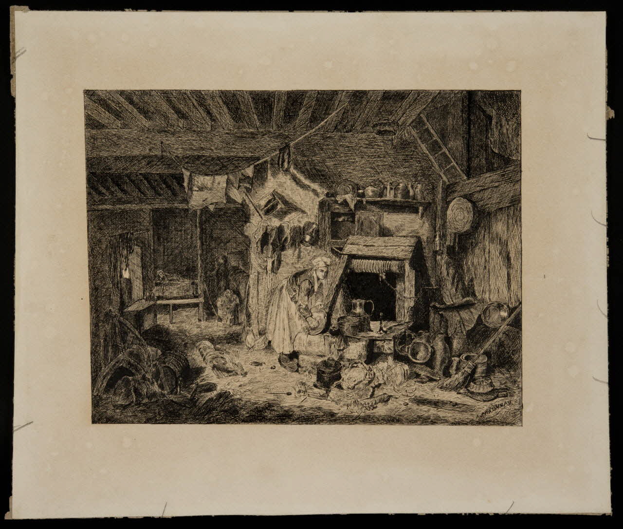 estampe Intérieur de ferme 1965.36.17 Photo