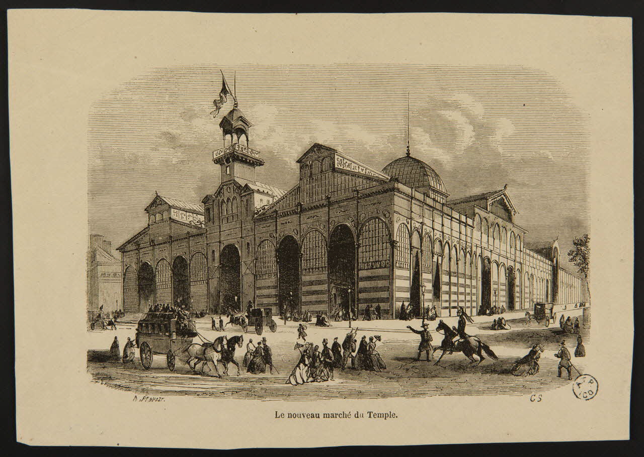 estampe Le nouveau marché du Temple. 1965.36.2 Photo
